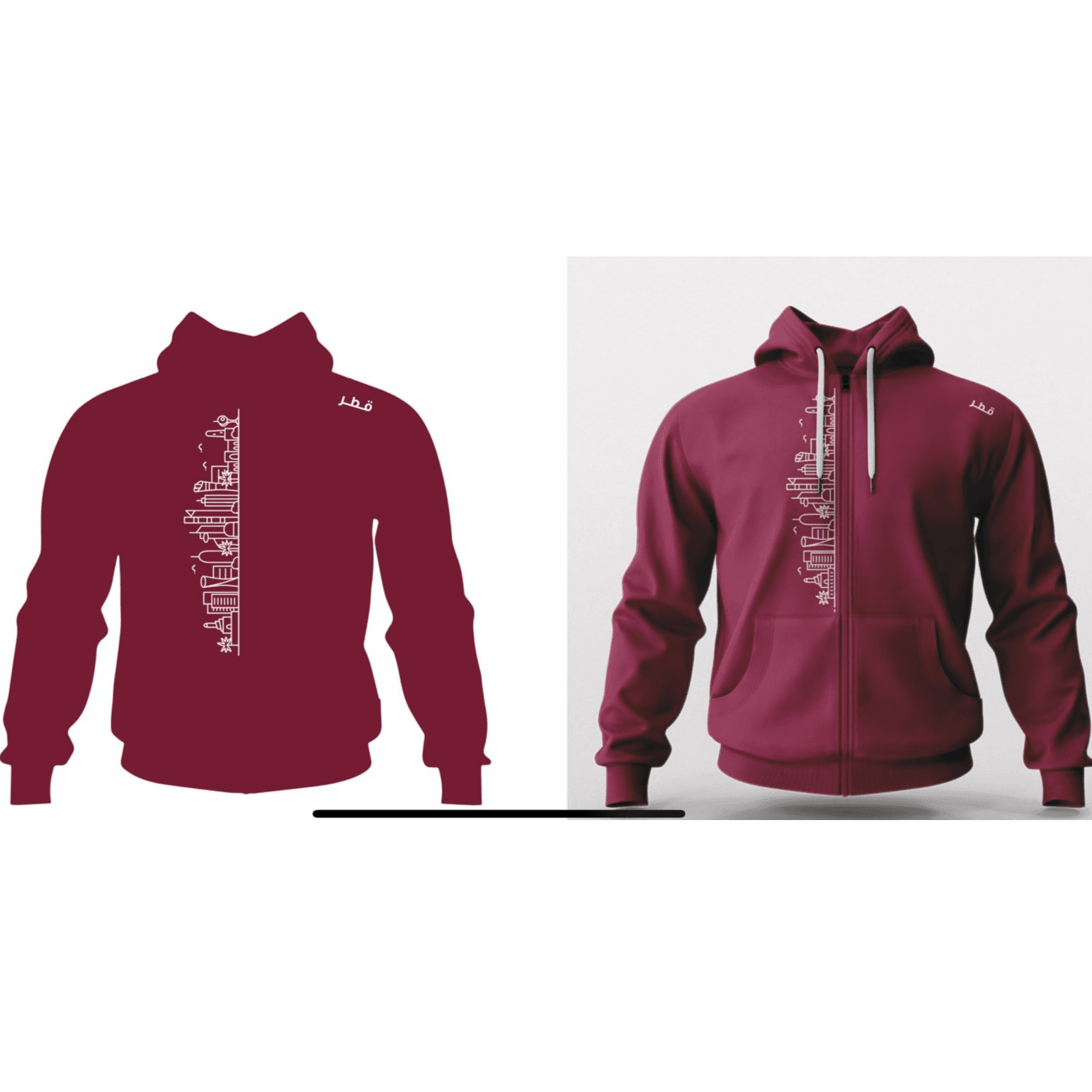 Hoodie Adults Unisex With Zipper