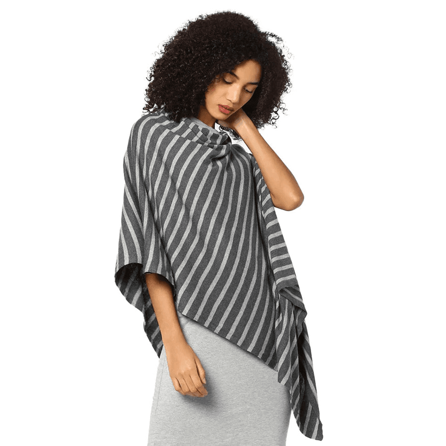 Knitted Fashion/ Maternity Poncho Garnet (Grey)