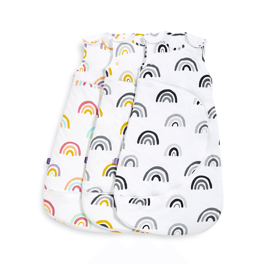 Snuzpouch Sleeping Bag, 1.0 Tog, 0-6M (Mono Rainbow)