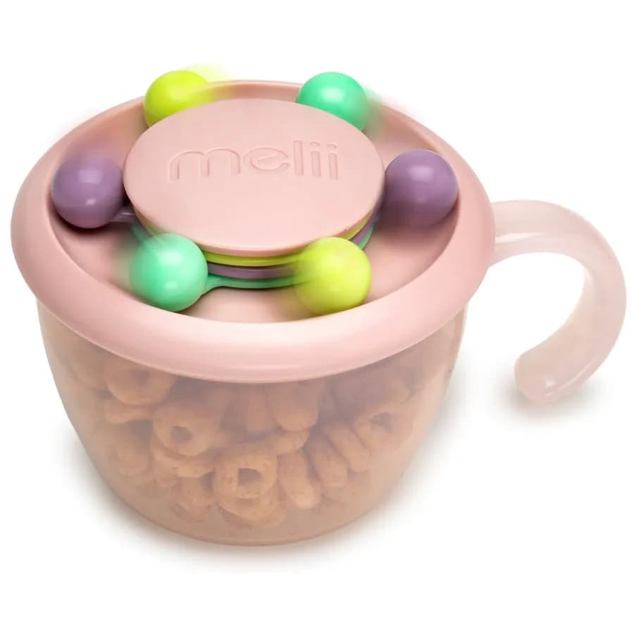 Melii Abacus Snack Container With Finger Trap Pink