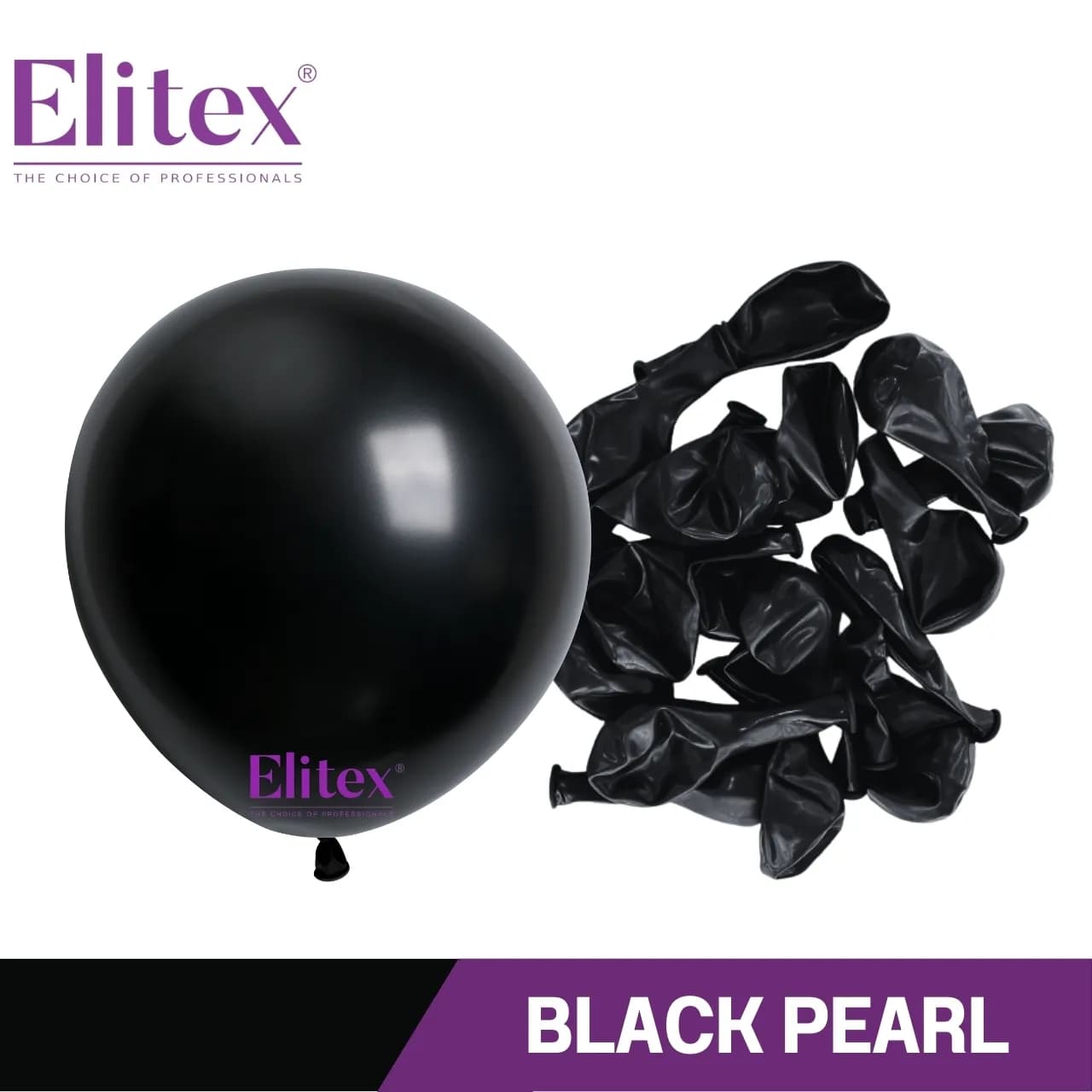 12 Inch Round Balloon Black Pearl (50 Pcs)