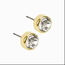 Blomdahl Golden Titanium 3Mm Earring Bezel Crystal C