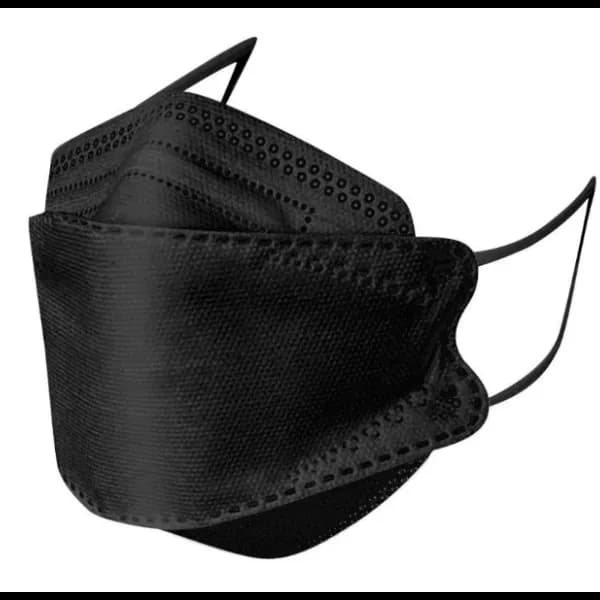 Kf94 10 Pieces 3D Face Safety Mask For Adult Protection Filter Efficiency - Black