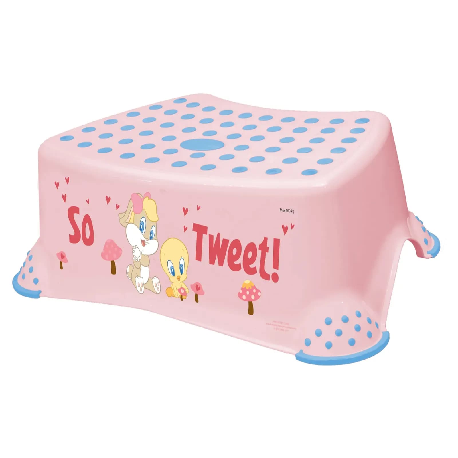 Keeeper Disney-Step Stool With Anti-Slip-Function- Looney Tunes (Pink)