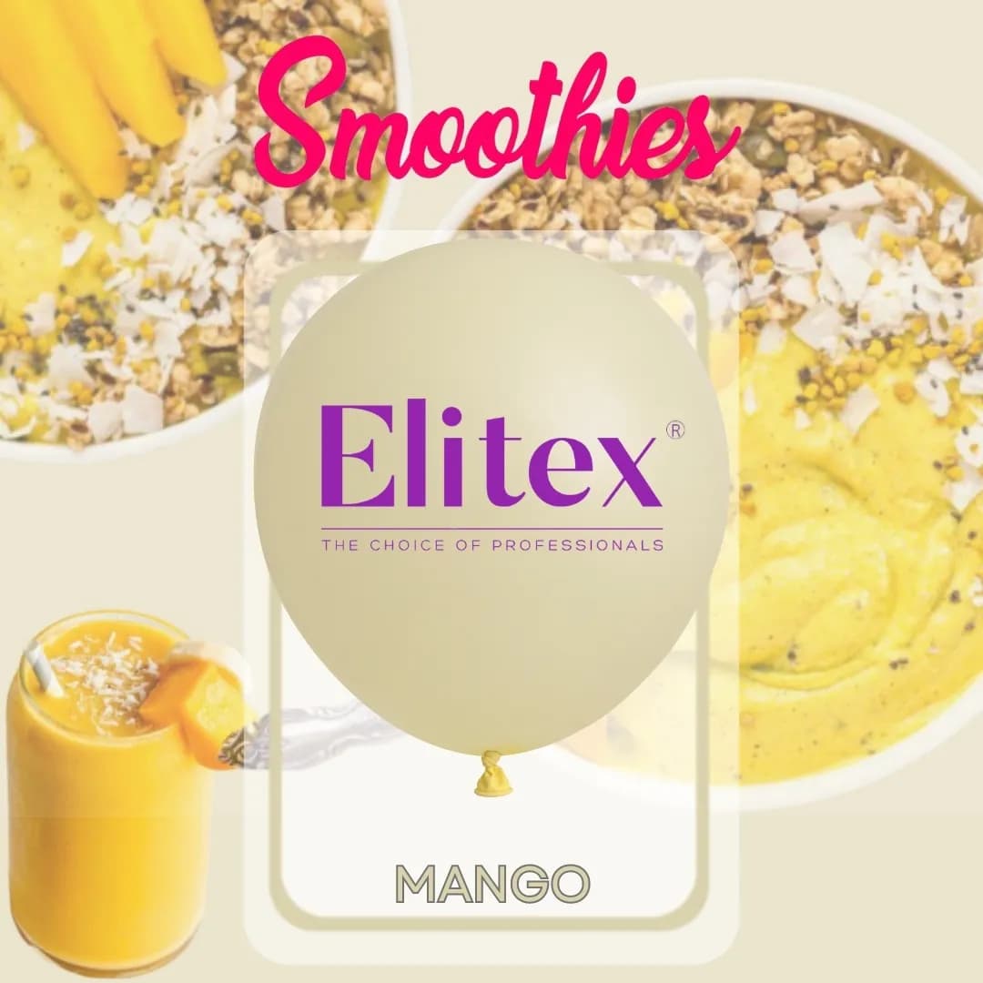 6 Inch Round Balloon Smoothie Mango (50 Pcs)