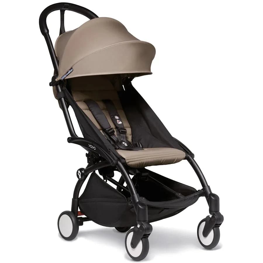 Babyzen YOYO² 6+ Stroller - Black Frame with Color Pack 6+(Taupe)