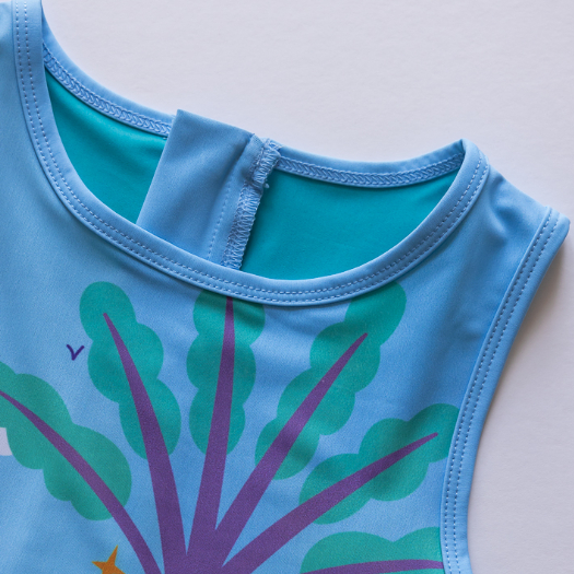 Banana Tree Print Swimsuit - 4 Years