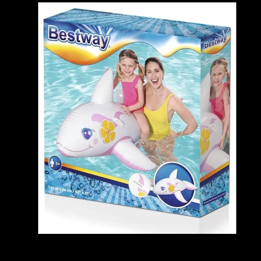 Bestway 62" x 37"/1.57m x 94cm Transparent Whale Rider