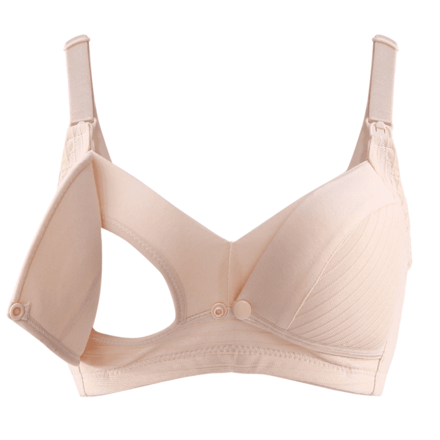 Okus - Comfy Cotton Maternity & Nursing Bra - (Beige) - Xxl