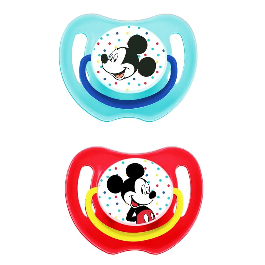 Disney - Pack Of 2 Baby Soother, Pacifier - Fun Style Mickey Mouse - Mix