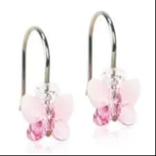 Blomdahl Natural Titanium Butterfly Pendant 8Mm Light Rose Earring C