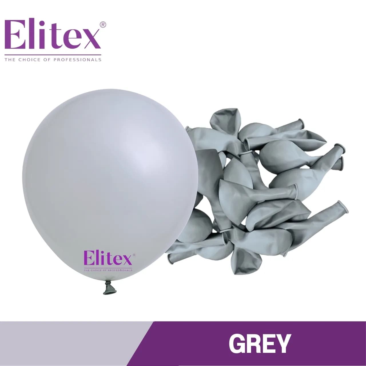 6 Inch Round Balloon Standard Grey (50 Pcs)