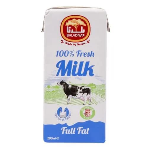 Baladna Long Life Milk Full Fat 200 Ml