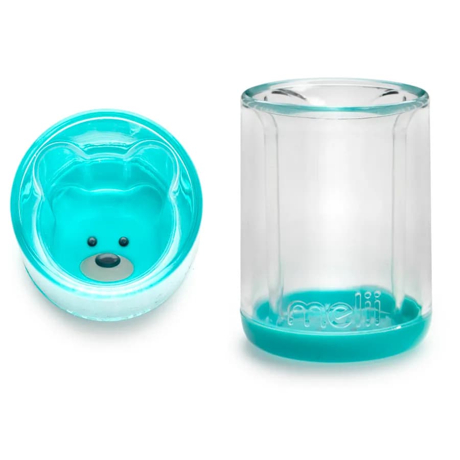 Melii Plastic Cup Turquoise Bear