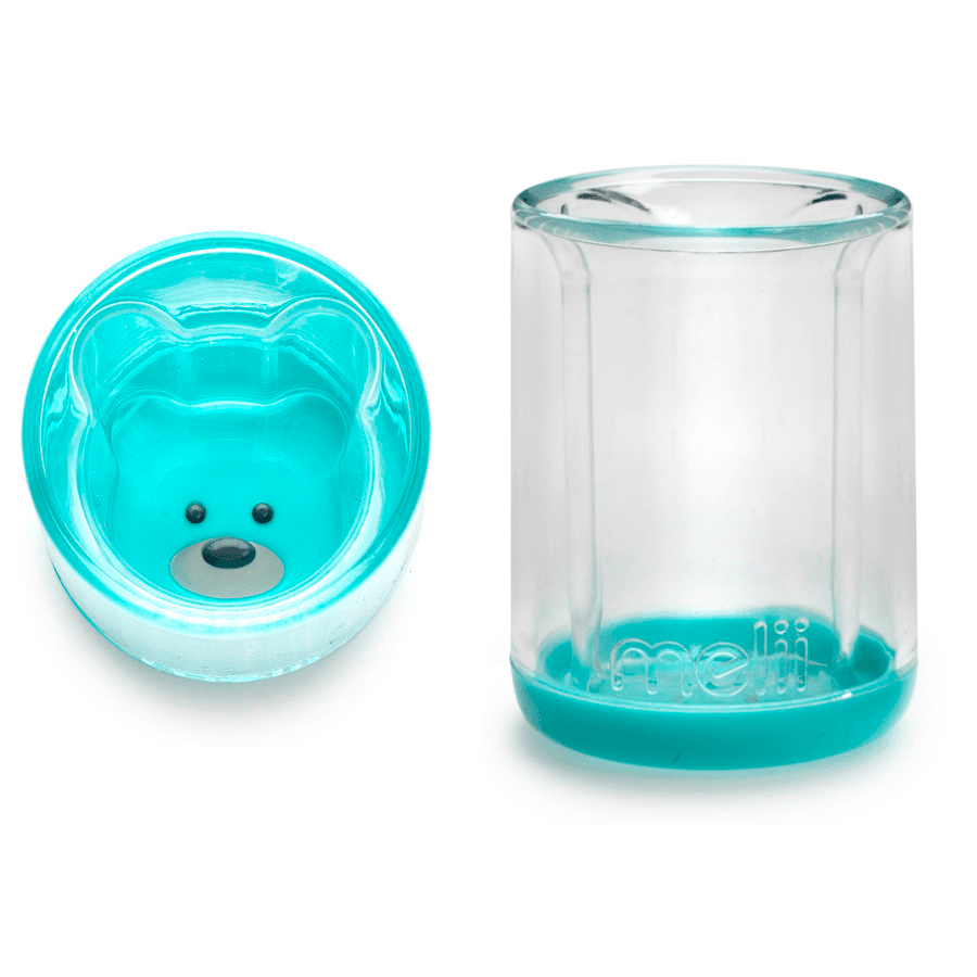 Melii Plastic Cup Turquoise Bear