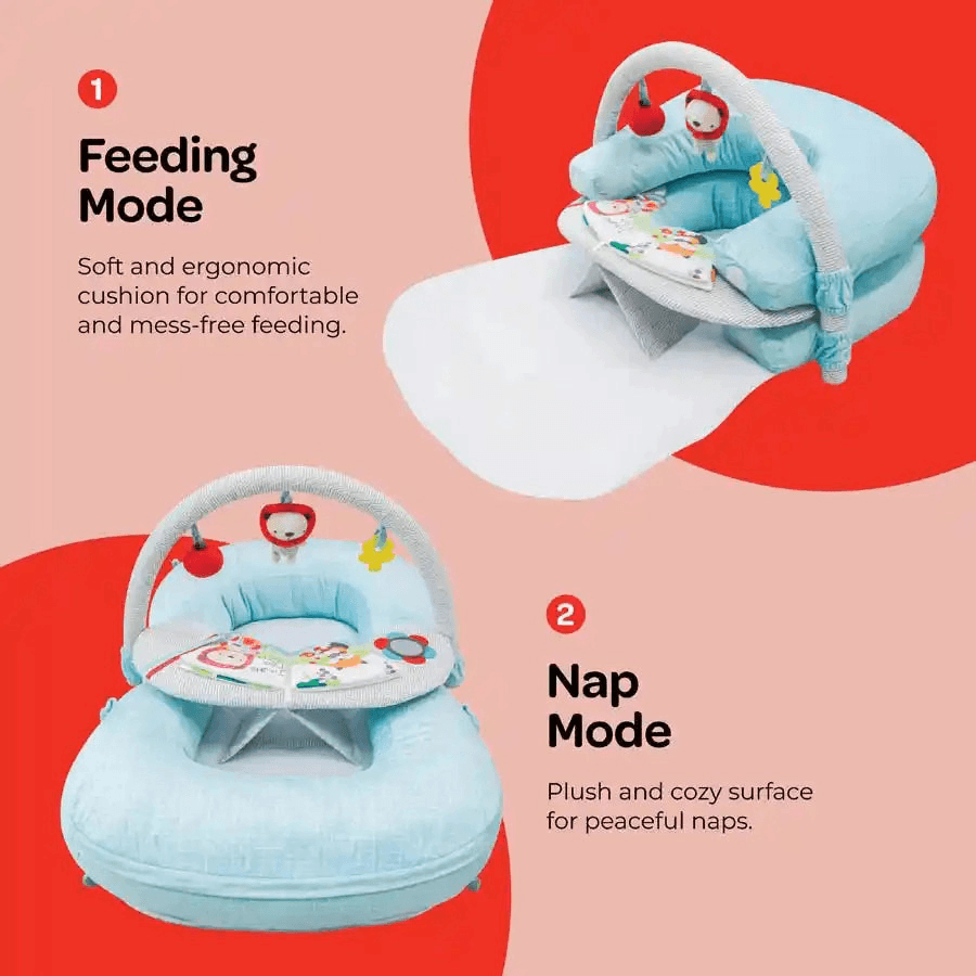 Moon Sit, Feed, Nap N Play (Blue)