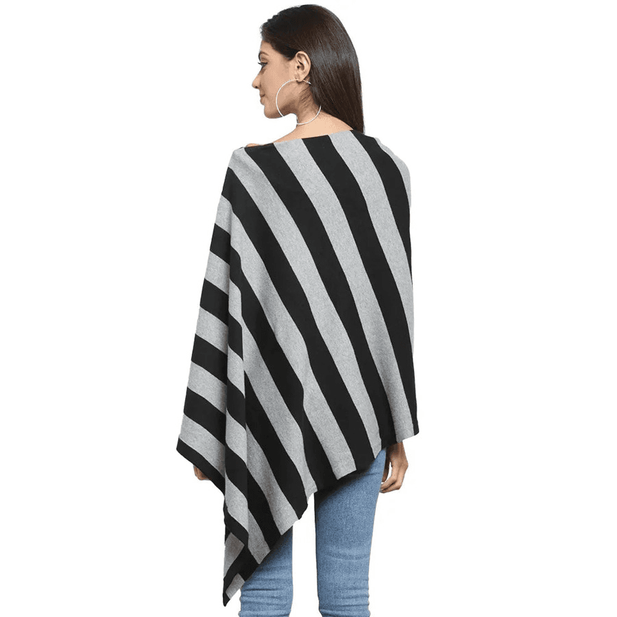Hannah Maternity Poncho (Black/Grey)