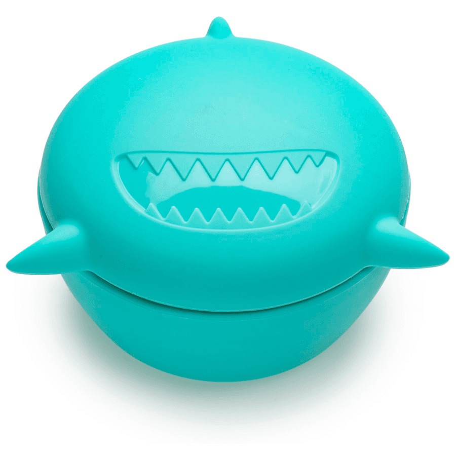 Melii Silicone Bowl With Lid Turquoise Shark 350 Ml