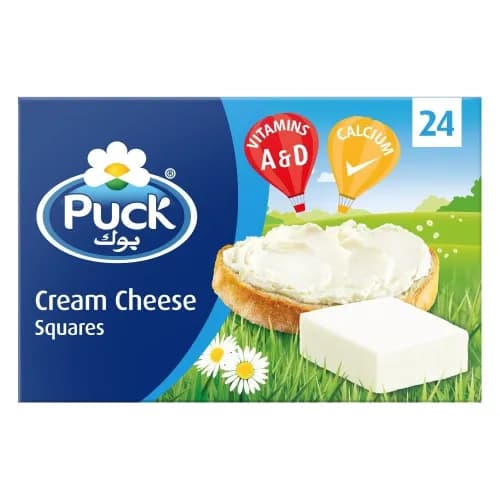 Puck 24 Portions Square Cream Cheese, 432G