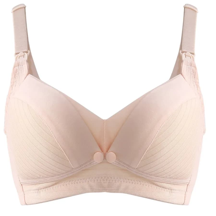 Okus - Comfy Cotton Maternity & Nursing Bra - (Beige) - Xxl