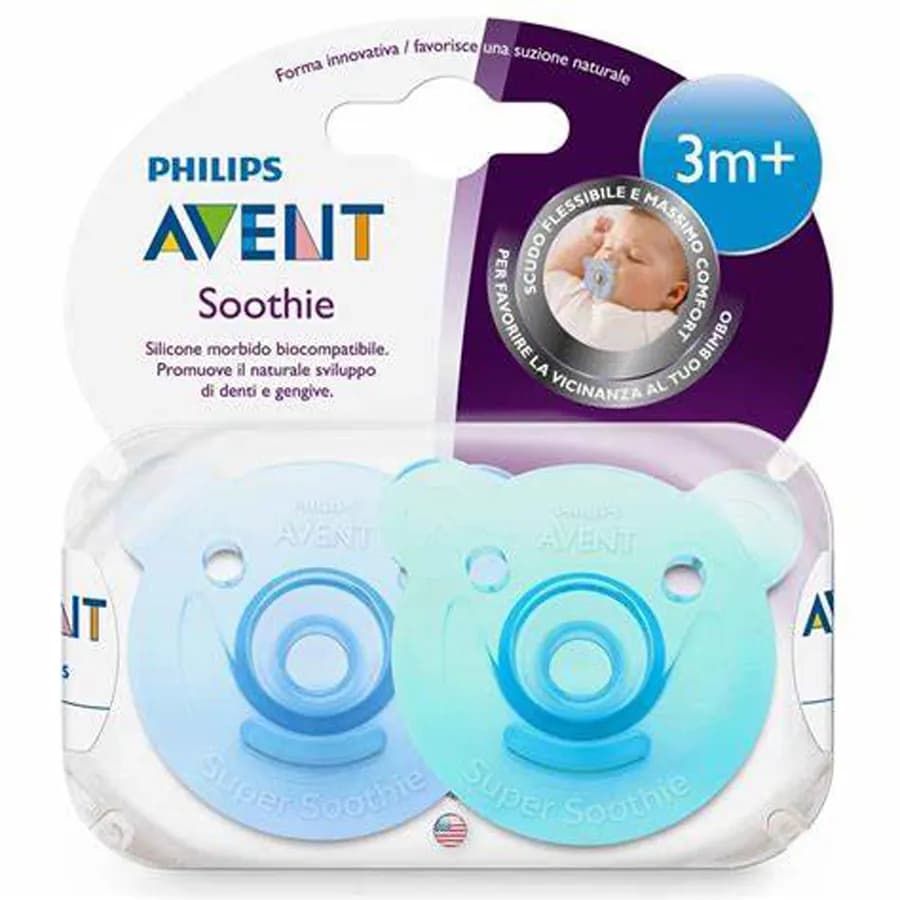 Philips Avent Soothie Sil 3M+ Boy (Pack Of 2)