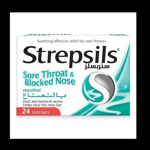 Strepsils Sore Throat & Blocked Nose Menthol 36S