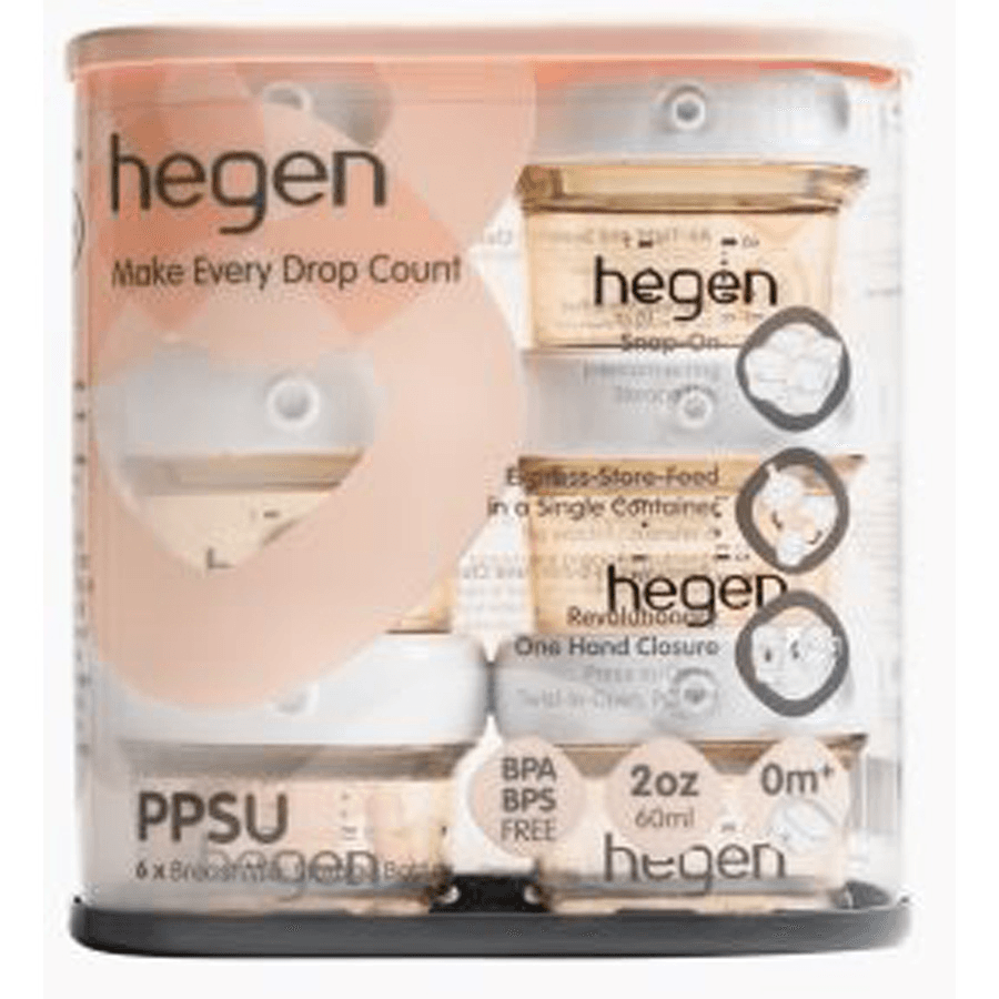 Hegen Pcto 60Ml/2Oz Breast Milk Storage Ppsu (Pack Of 6)