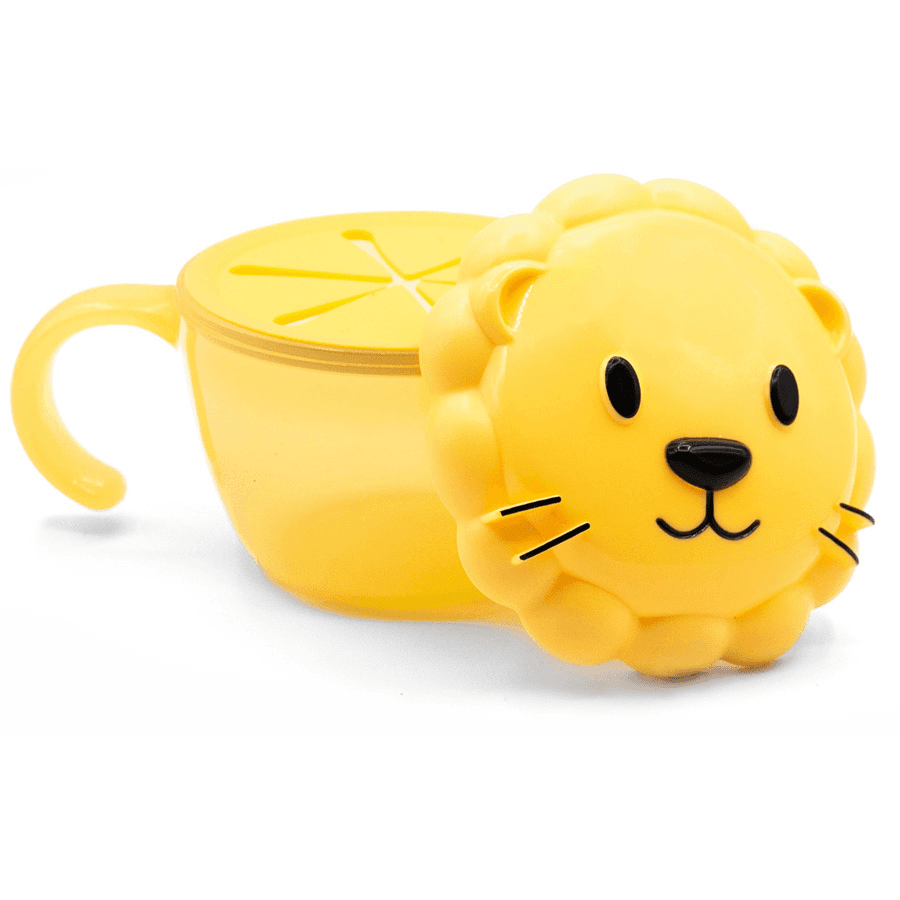 Melii Snack Container With Finger Trap - Yellow Lion
