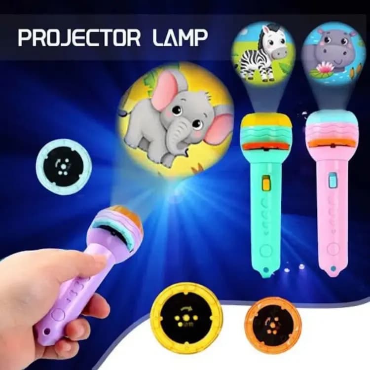 Baby Sleeping Story Book Flashlight Projector Torch Lamp