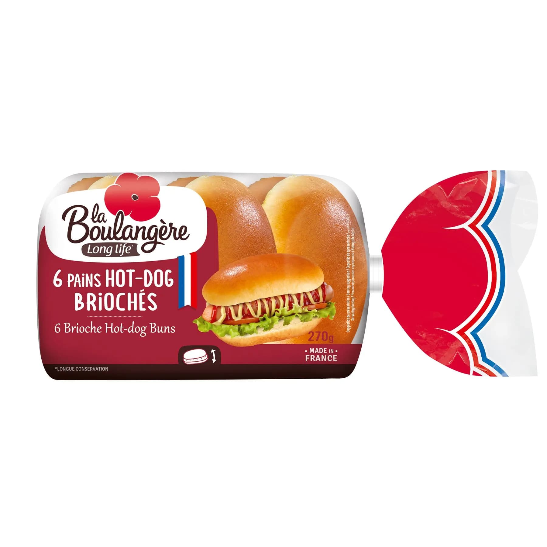 La Boulangere Hot Dog Brioche Buns 6Pcs, 270G