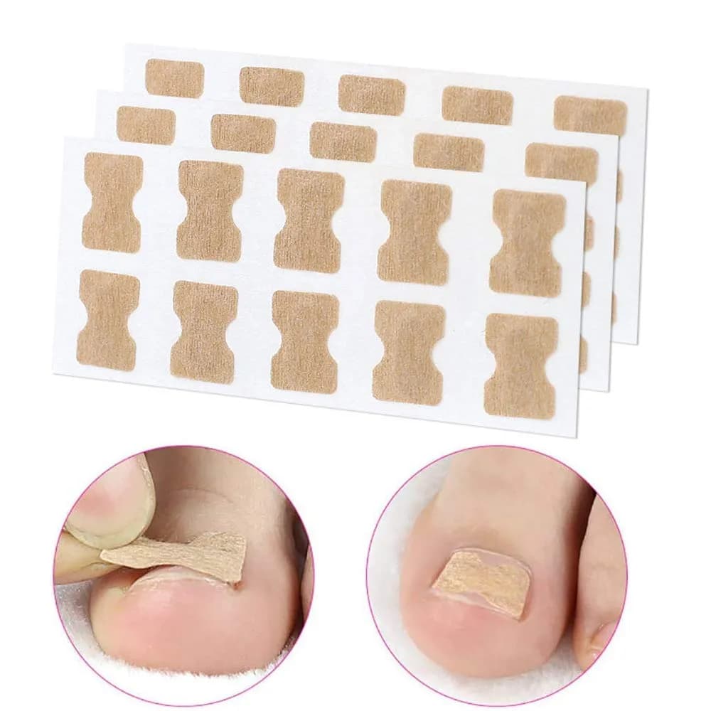 Set Of 3 (30 Pieces) Glue Free Toenail Patch Care Tool Professional Pedicure For Men And Women