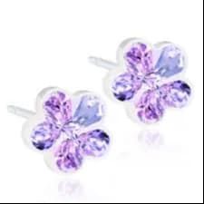 Blomdahl Medical Plastic 6Mm Earring Flower Violet B