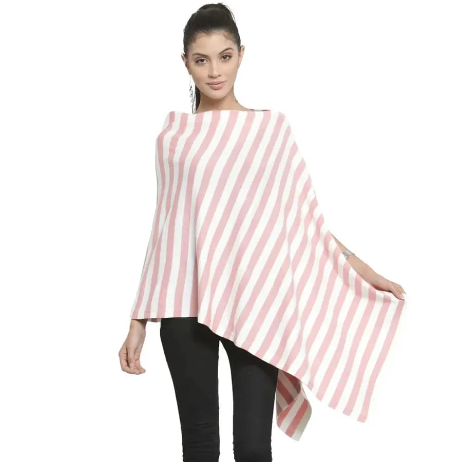 Knitted Fashion/ Maternity Poncho Kia (Blossom & Ivory)