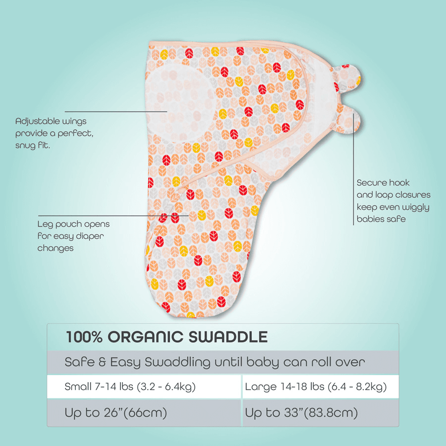 Moon Organic Swaddler Pack Of 2 (Pink)