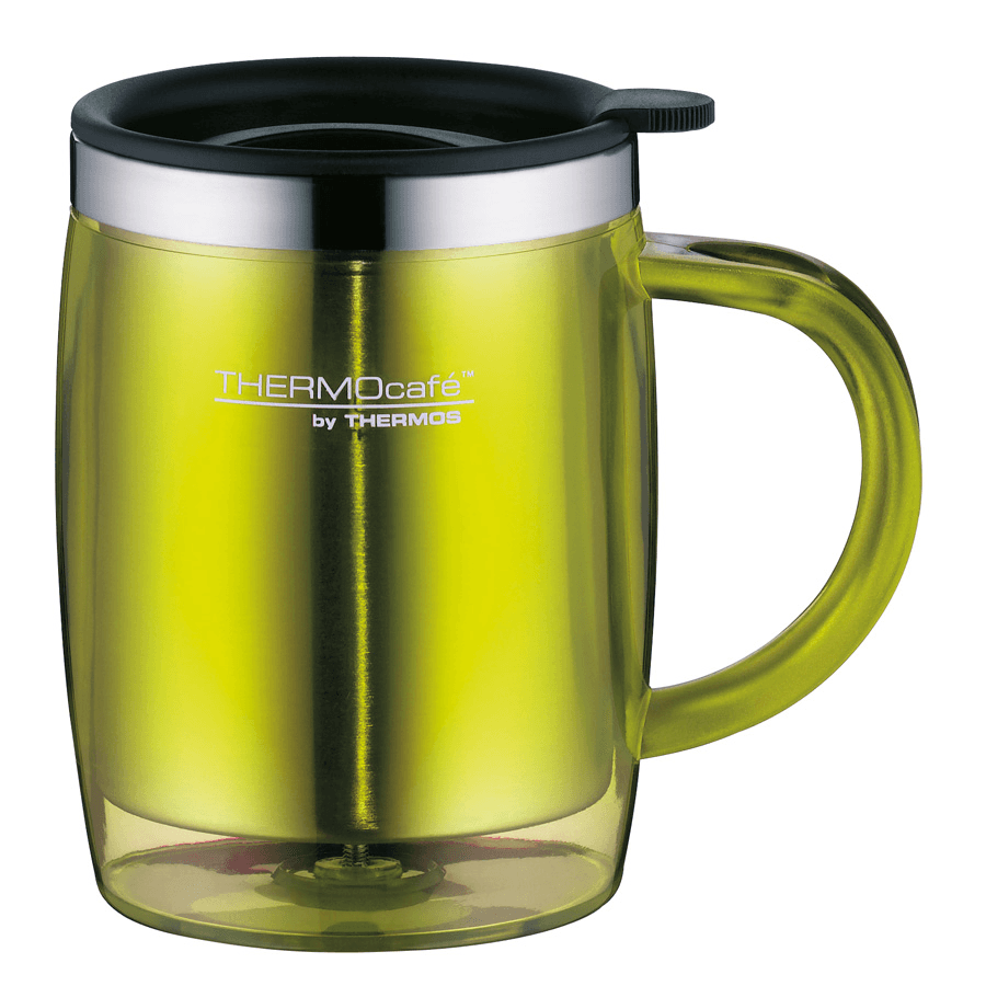 Thermos Stainless Steel With Plastic Cover Desktop Mug 350 Ml (Lime Green)