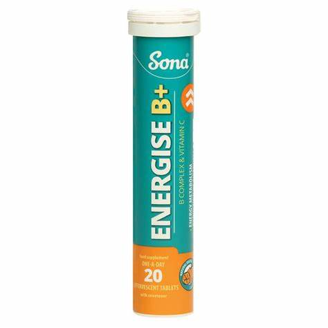 Sona Energise B+ Energy Booster Effervescent Tablet - 20'S