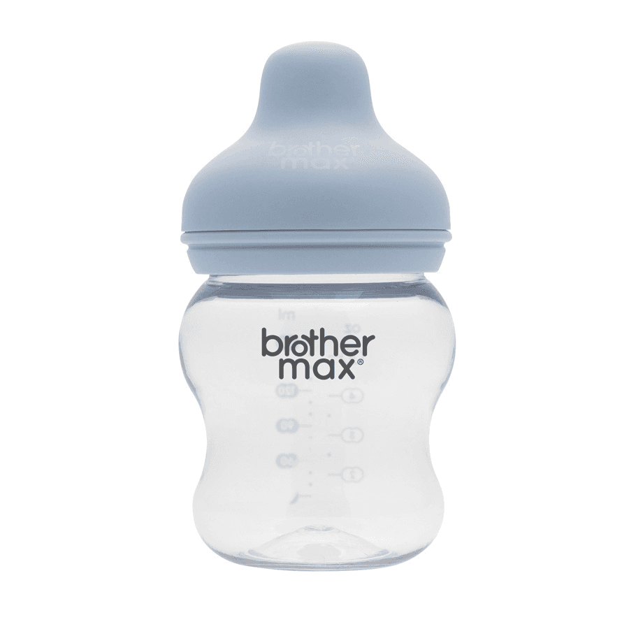 Brother Max - Pp Extra Wide Neck Feeding Bottle 160Ml/5Oz + S Teat (Blue)