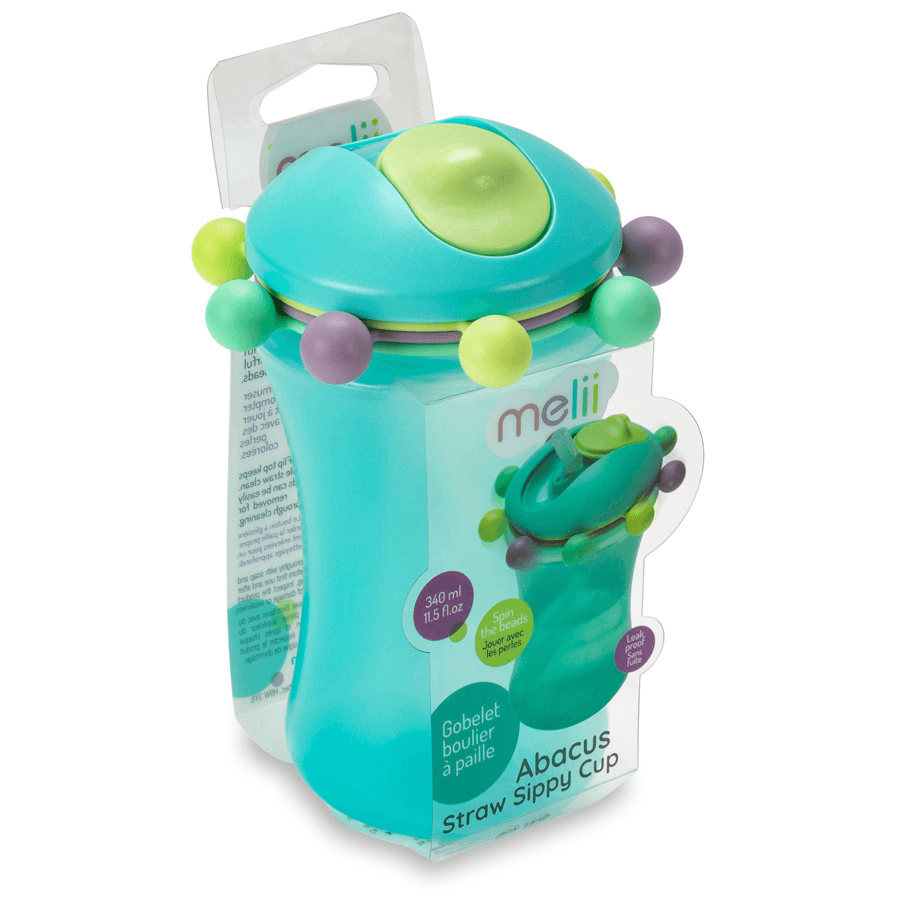 Melii Abacus Straw Sippy Cup Turquoise 340 Ml