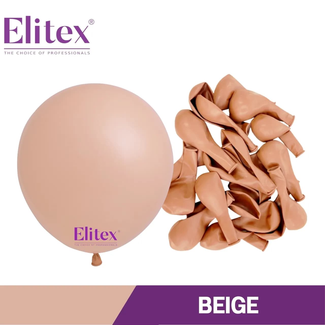 6 Inch Round Balloon Pastel Beige (50 Pcs)