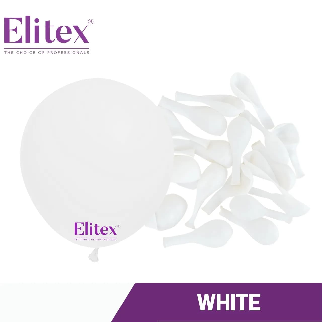 6 Inch Round Balloon Standard White (50 Pcs)