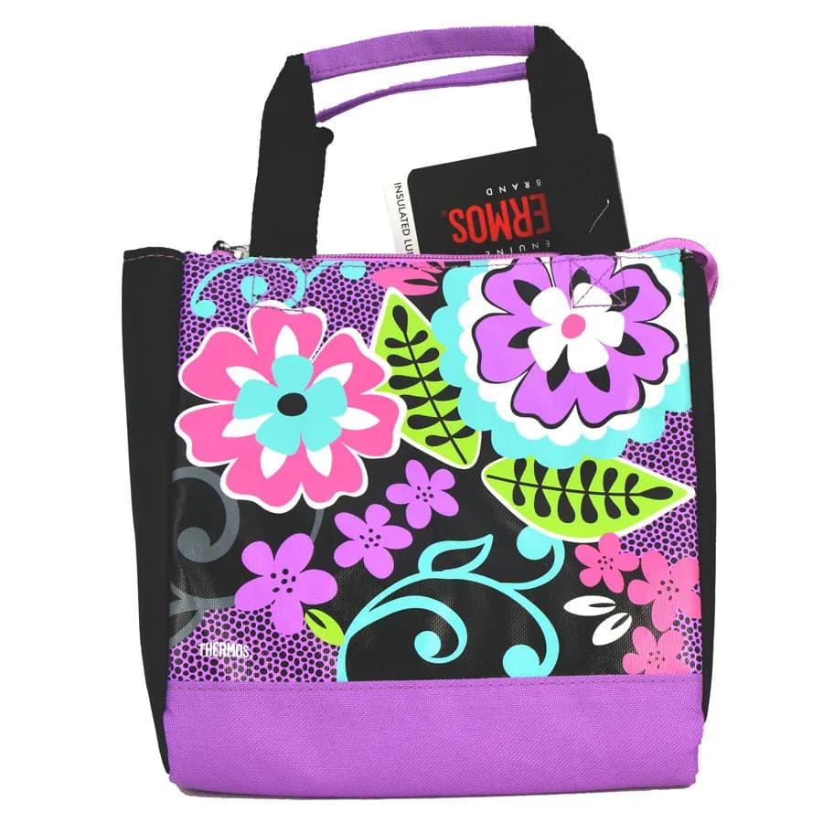 Thermos Kids School Lunch Bag (Black Floral)