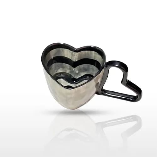 Heart Mugs -Color Black