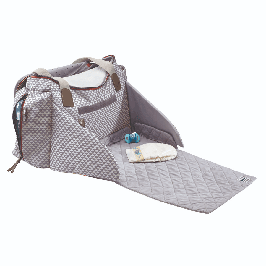 Beaba Sydney Ii Changing Bag Play Print (Grey/Coral)