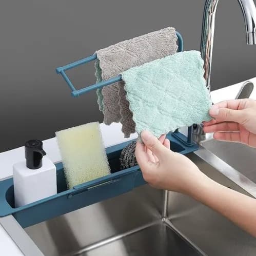 Generic Telescopic Sink Holder Expandable Storage Drain Basket