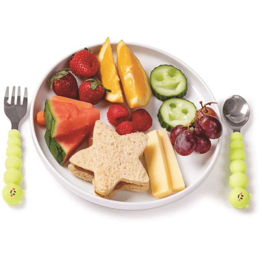 Melii Silicone Caterpillar Spoon & Fork Set