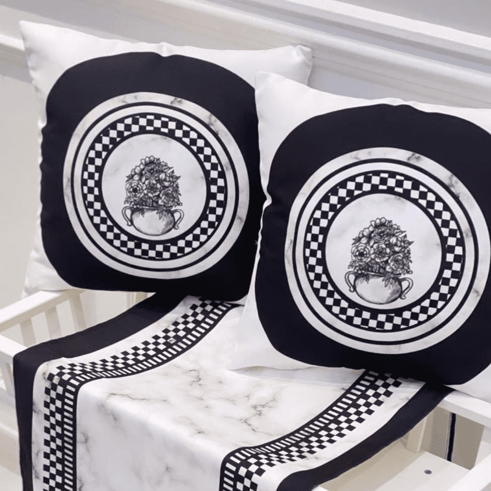  Runner Set - 150 Cm × 45 Cm With Two Cushion Covers  