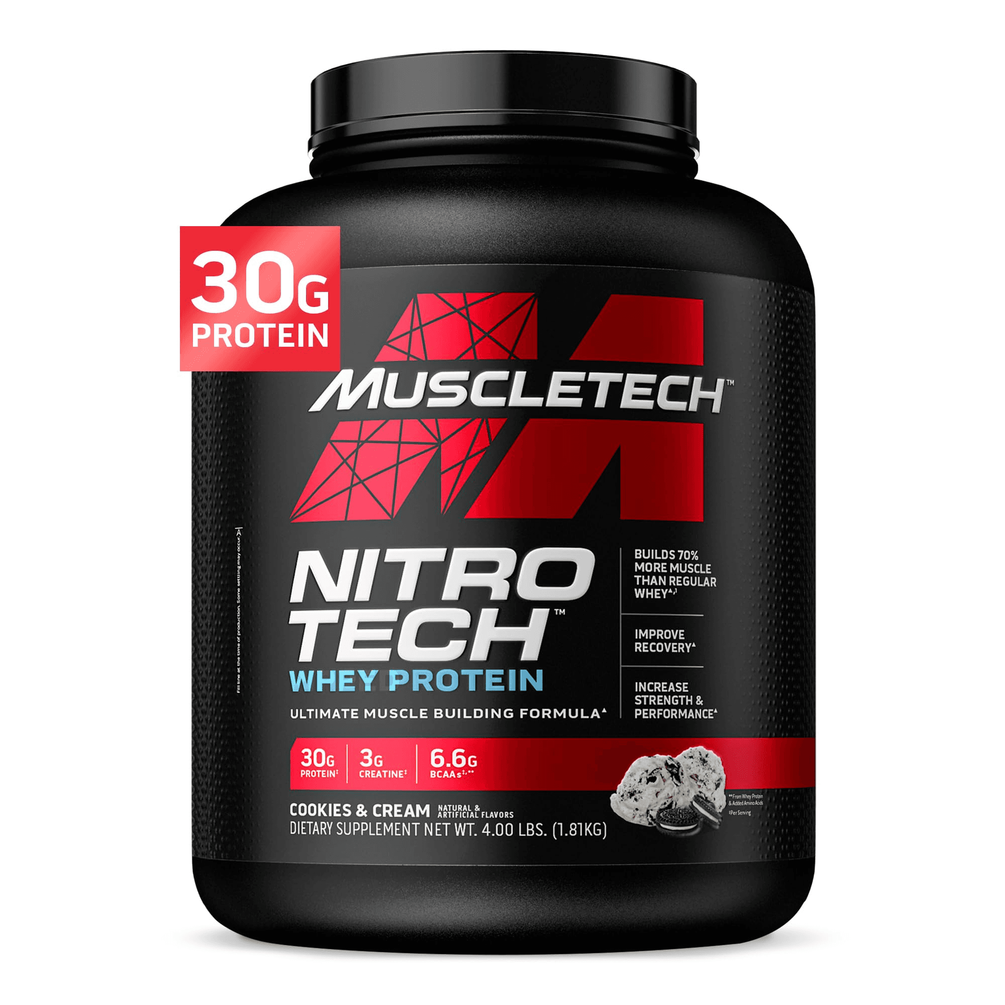 Muscletech Nitro Tech Whey Protein Cookies & Cream 4Lb