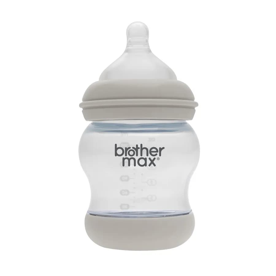 Brother Max - Pp Anti-Colic Feeding Bottle 160Ml/5Oz + S Teat (Grey)