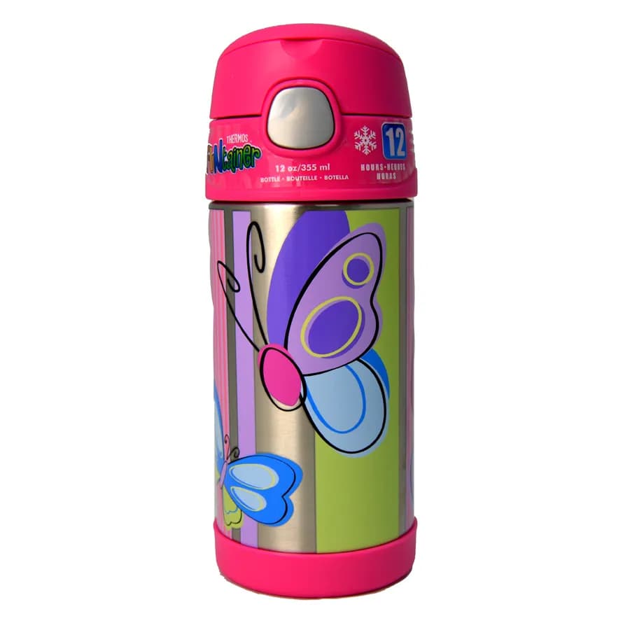 Thermos - Funtainer Stainless Steel Bottle - Butterfly (355 Ml)