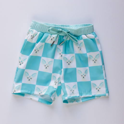 Checkerboard Desert Fox swimming shorts - 4 Years